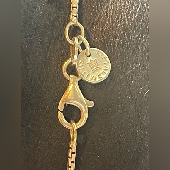 Metalsmith Horseshoe Pendant on Box Chain. Martello Metalsmiths Sterling - Picture 7 of 15